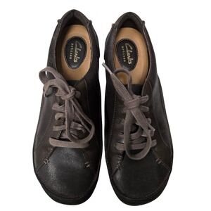 Clarks Artisan Womens 8.5 M Dark Brown Leather Lace Up Shoes 26102673 Comfort